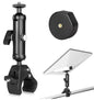 Premium aluminum alloy O-type clamp mount for Starlink, 360° swivel, heavy-duty outdoor fence stand holder, sturdy and adjustable.