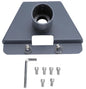 Gray aluminum alloy Starlink Gen3 V3 mount bracket with locking pins and pipe adapter for outdoor installation.