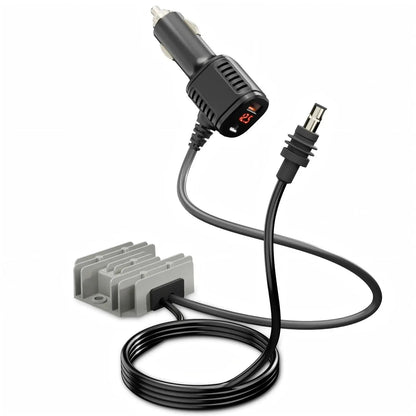 Starlink mini car cigarette lighter plug to DC step-up converter with digital display, Type-C and USB-A ports, 16AWG power adapter cable
