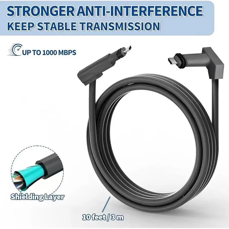 Starlink Satellite Cable Gen2 50FT/15M waterproof extension for Starlink V2, showing the black cable with connectors.