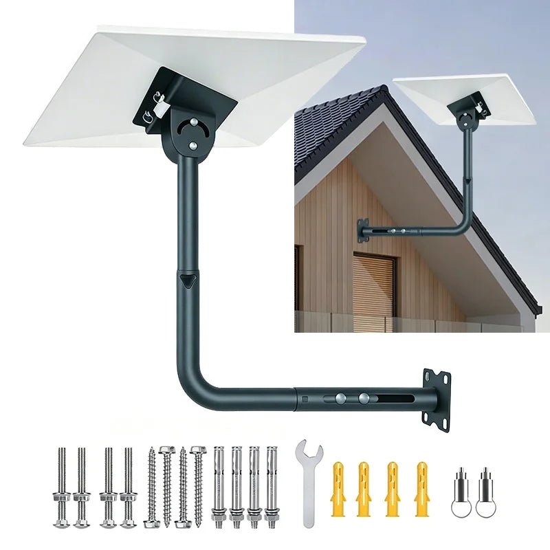 Starlink Gen 3 standard dish telescopic elbow support bracket for wall and roof mounting, heavy-duty adjustable outdoor pipe adapter