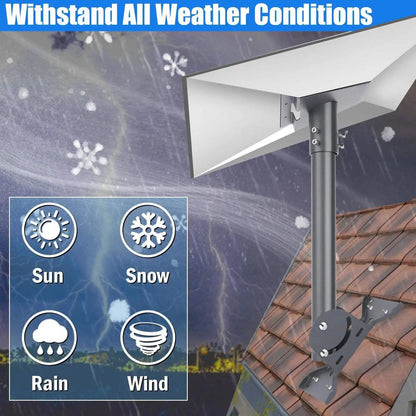 Starlink Gen 3 V3 dish wall and roof mount kit with adjustable heavy-duty, weatherproof, anti-rust pipe bracket for outdoor use