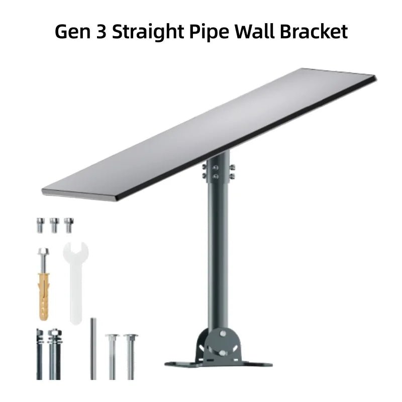 Starlink Gen3 pipe and pole wall mount kit with adjustable bracket for outdoor roof antenna installation, durable and easy to install.