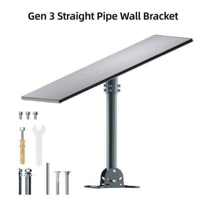 Starlink Gen3 pipe and pole wall mount kit with adjustable bracket for outdoor roof antenna installation, durable and easy to install.