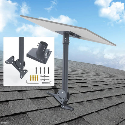 Starlink Gen3 pipe and pole wall mount kit with adjustable roof antenna for outdoor use, durable and easy to install.