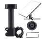 Starlink mini adapter holder kit with aluminum alloy pipe clamp, waterproof and adjustable mount for RV, van, truck, or boat outdoor use.