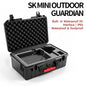 Starlink Mini hard plastic equipment case with custom foam, shockproof interior, waterproof DC interface, designed for secure instrument storage