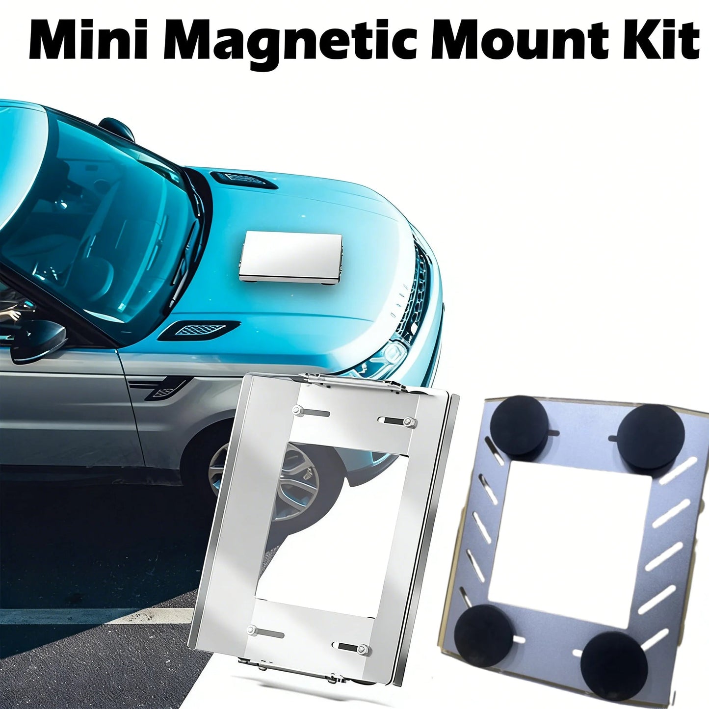 Starlink Mini magnetic car roof mount kit with waterproof aluminum bracket for secure, easy installation on vehicles.