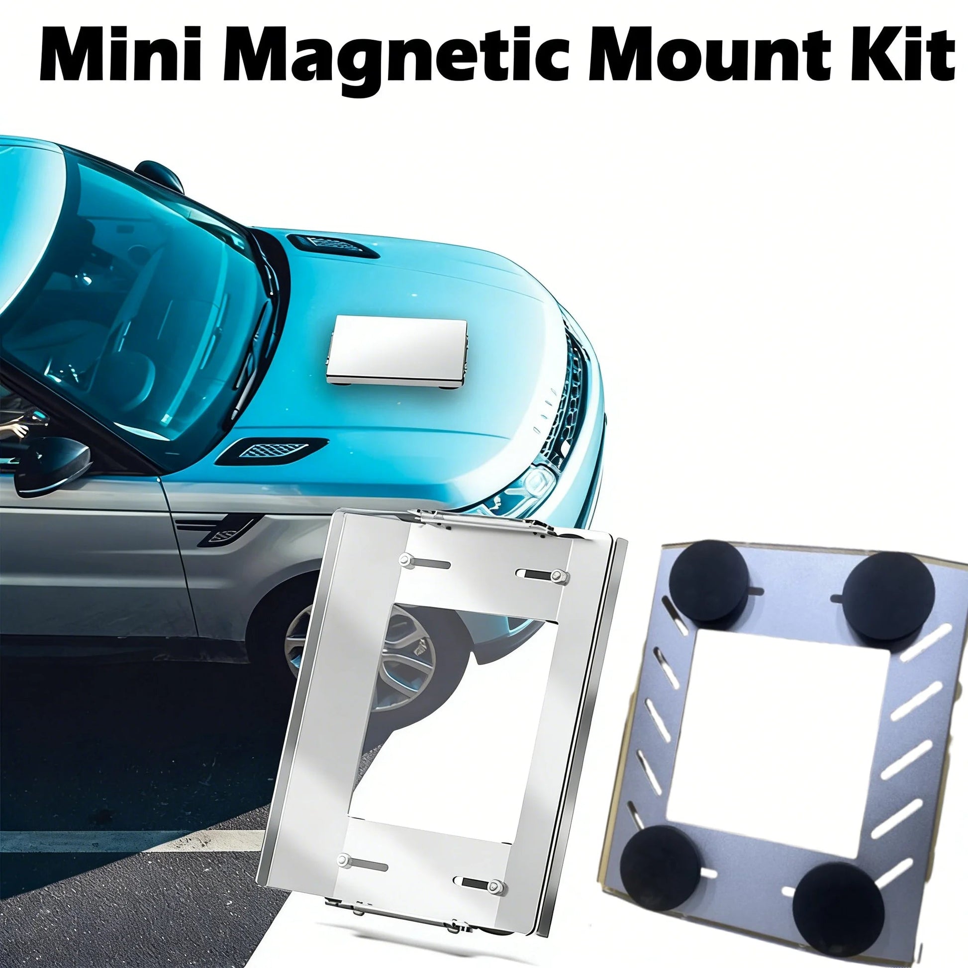 Starlink Mini magnetic car roof mount kit with waterproof aluminum bracket for secure, easy installation on vehicles.