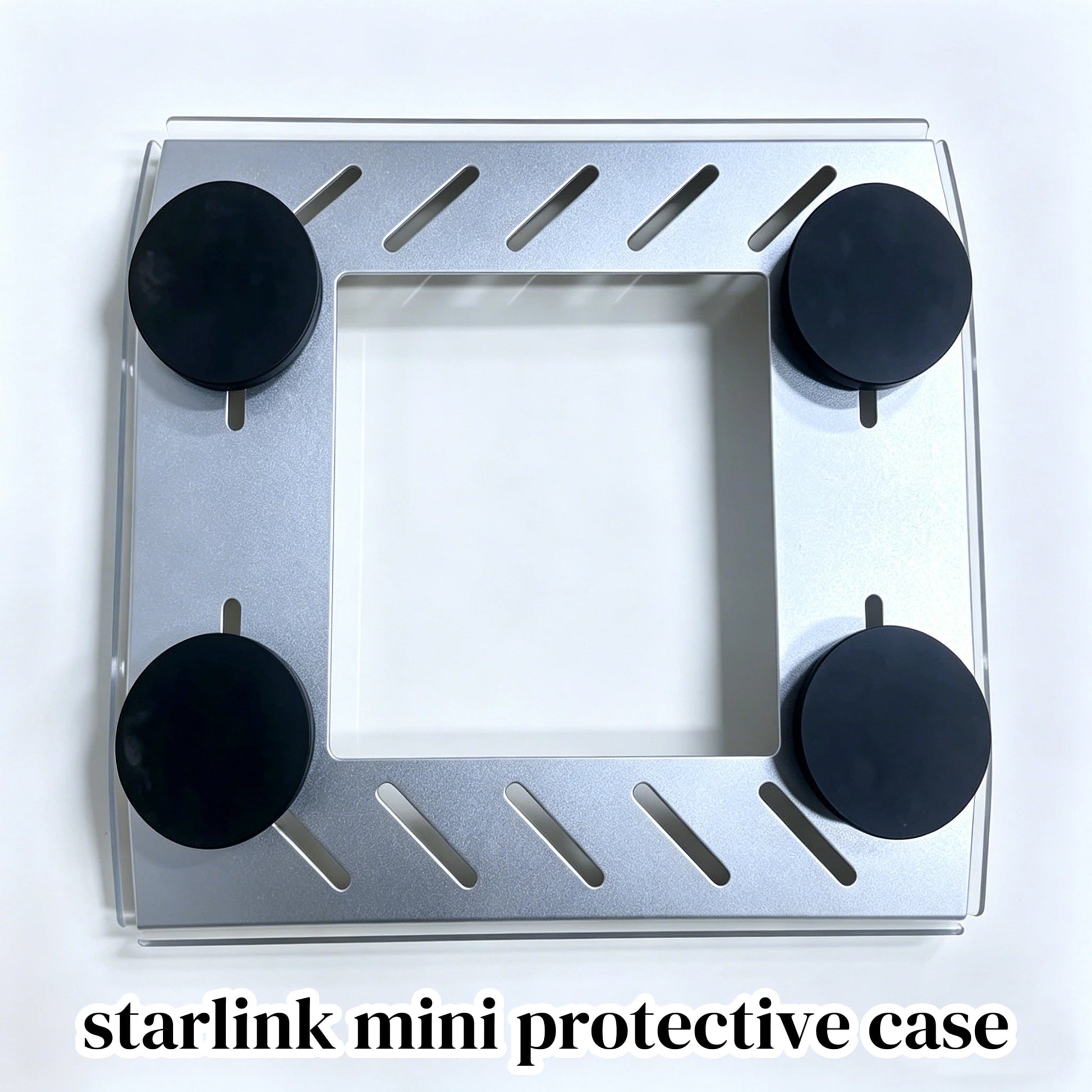 Starlink Mini Magnetic Mount Kit with strong suction car roof bracket and aluminum alloy base for outdoor vehicle use.