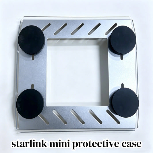 Starlink Mini Magnetic Mount Kit with strong suction car roof bracket and aluminum alloy base for outdoor vehicle use.
