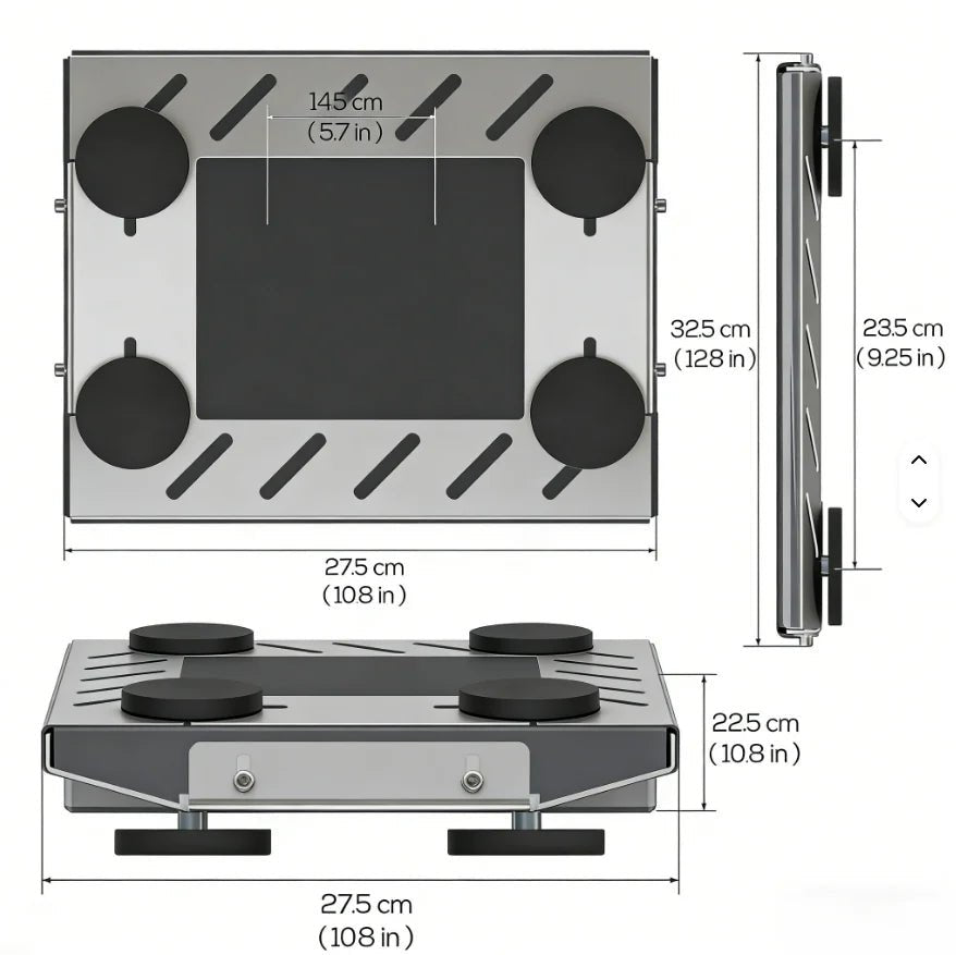 Starlink Mini Magnetic Mount Kit with strong suction car roof bracket and aluminum alloy base for outdoor vehicle use