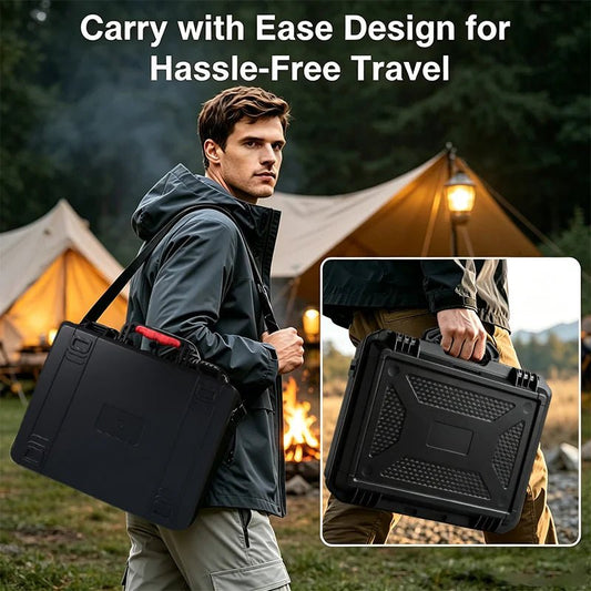 Starlink mini portable packaging case with waterproof and shockproof design, custom foam insert for outdoor camping and RV storage.
