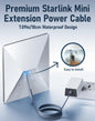 Weatherproof DC power extension cord for Starlink, male to female, flexible outer shell, heavy-duty durable replacement.
