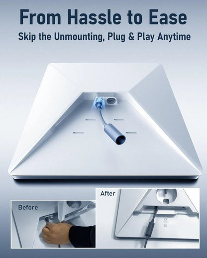 Weatherproof DC power extension cord with male to female connectors, heavy-duty, flexible outer shell, for Starlink devices.