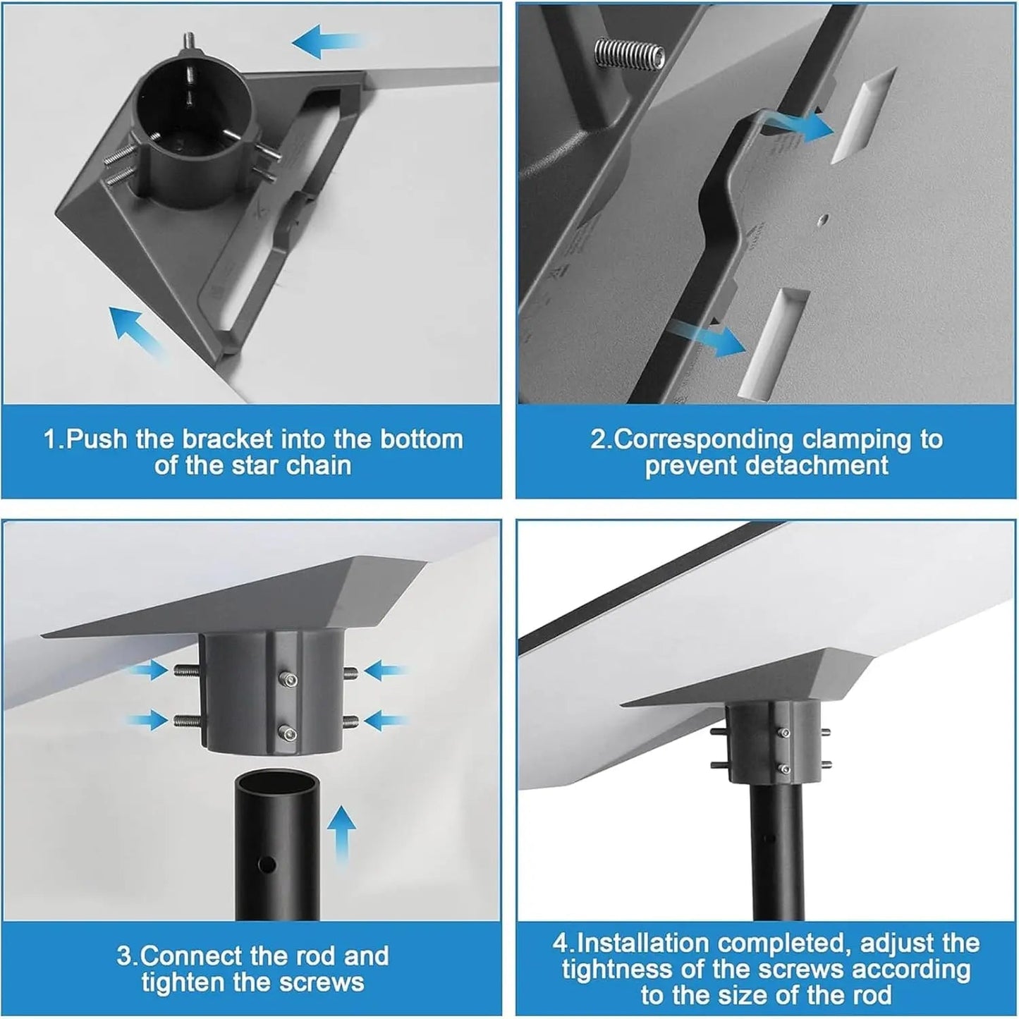 Starlink Gen 3 aluminum alloy mount pipe adapter with adjustable weatherproof bracket for outdoor installation.