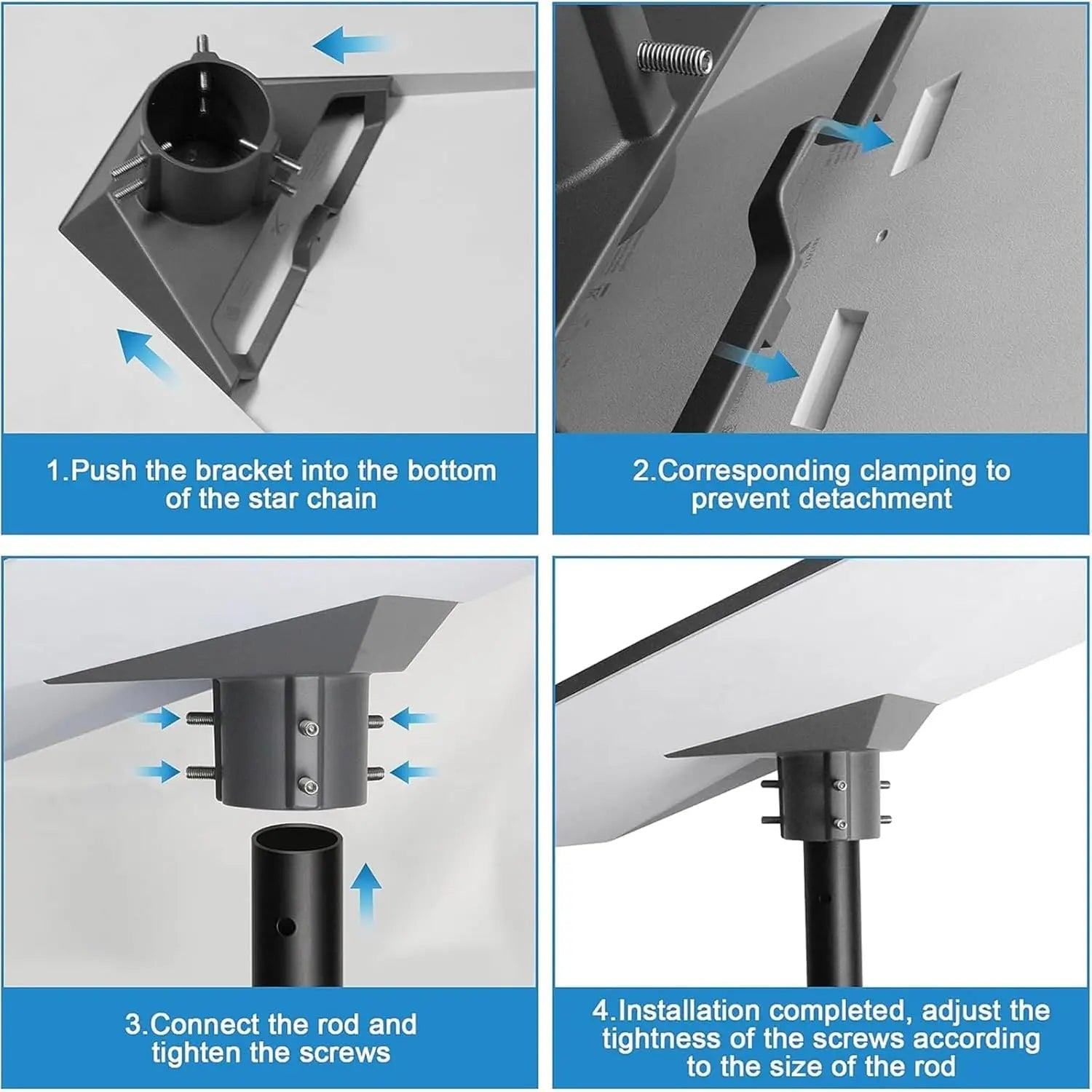 Starlink Gen 3 aluminum alloy mount pipe adapter with adjustable weatherproof bracket for outdoor installation.