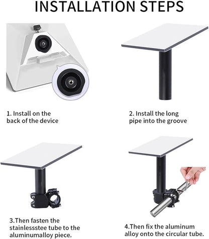 Starlink mini pole mount adapter kit with aluminum alloy pipe clamp, waterproof and durable outdoor installation by Guangzhou Chuangze.