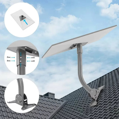 Starlink Gen 3 roof mount kit with gray adjustable pipe adapter, designed for secure satellite dish installation by Guangzhou Chuangze Digital