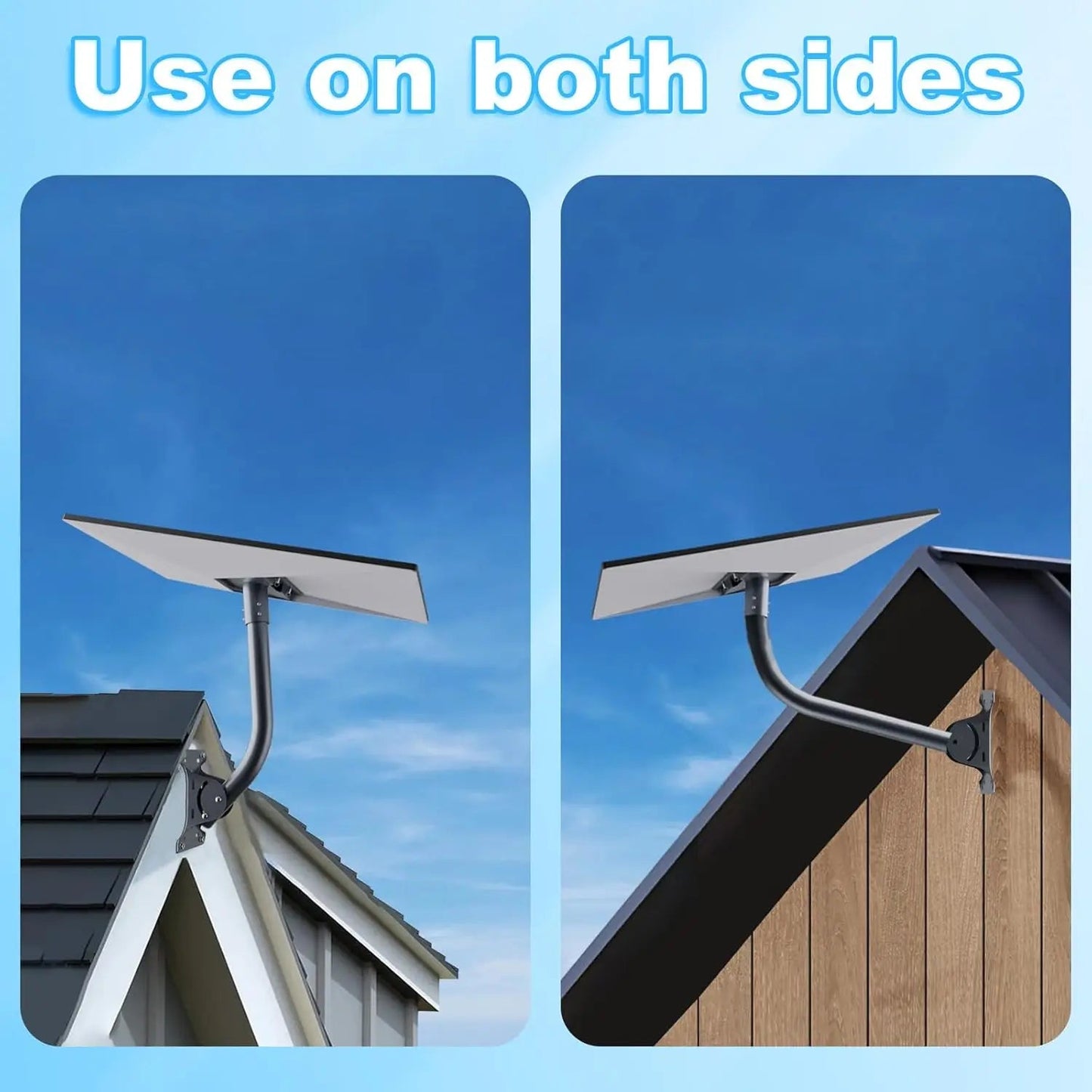 Starlink Gen 3 roof mount kit with adjustable pipe adapter, gray color, designed for secure satellite dish installation.