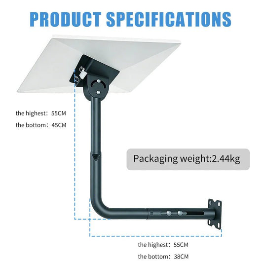 Starlink GN3/4 roof mount adjustable satellite antenna wall mount, rustproof and corrosion-resistant for satellite internet setup.
