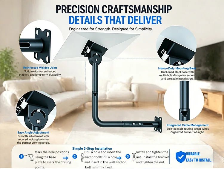 Gray Starlink GN3/4 roof mount adjustable satellite antenna wall mount, rustproof and corrosion-resistant for Starlink internet.