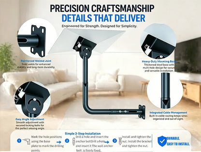 Gray Starlink GN3/4 roof mount adjustable satellite antenna wall mount, rustproof and corrosion-resistant for Starlink internet.