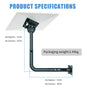 Starlink telescopic bent pipe bracket for Gen3 and V4 Starlink satellite dishes, heavy-duty adjustable roof and wall mount.