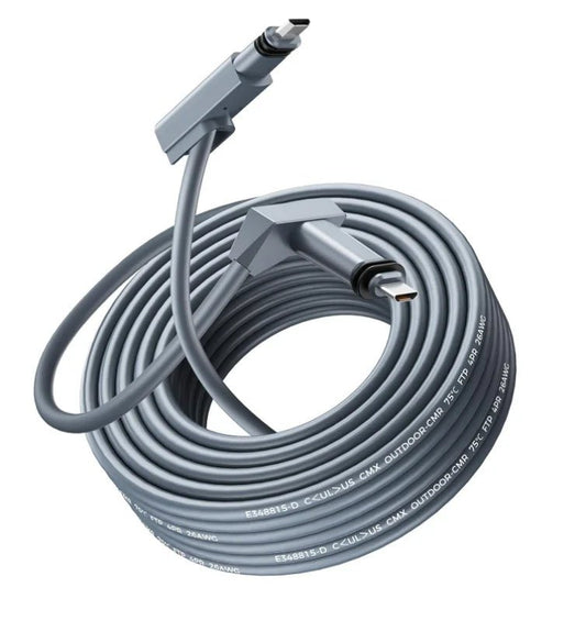 Starlink V2 all-weather durable replacement cable in grey, 2M to 10M length, designed for Starlink Standard Actuated Gen 2 systems.