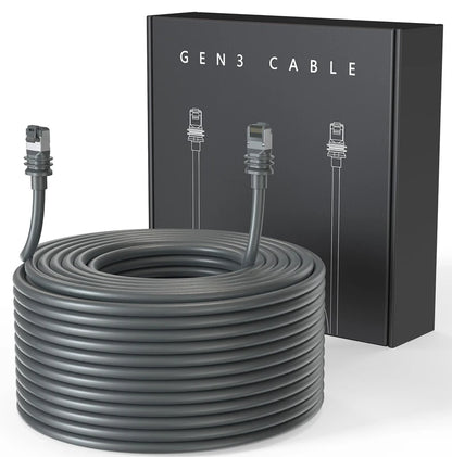 Starlink Gen3 satellite internet cable by Guangzhou Chuangze Digital, 23M/75FT PVC jacket with RJ45 connectors for internet setup.
