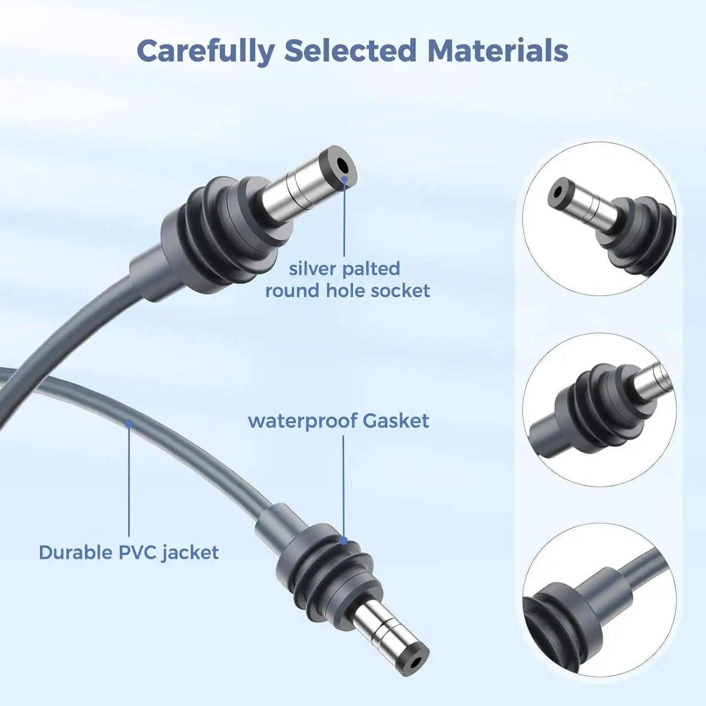 Starlink Mini DC power cable by Guangzhou Chuangze Digital, 3m waterproof copper replacement cord for outdoor use.