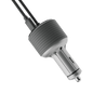 Silver 3-in-1 Car Charger for Starlink Mini with DC, USB-C, and USB-A ports, designed for RVs, trucks, yachts, and outdoor camping.