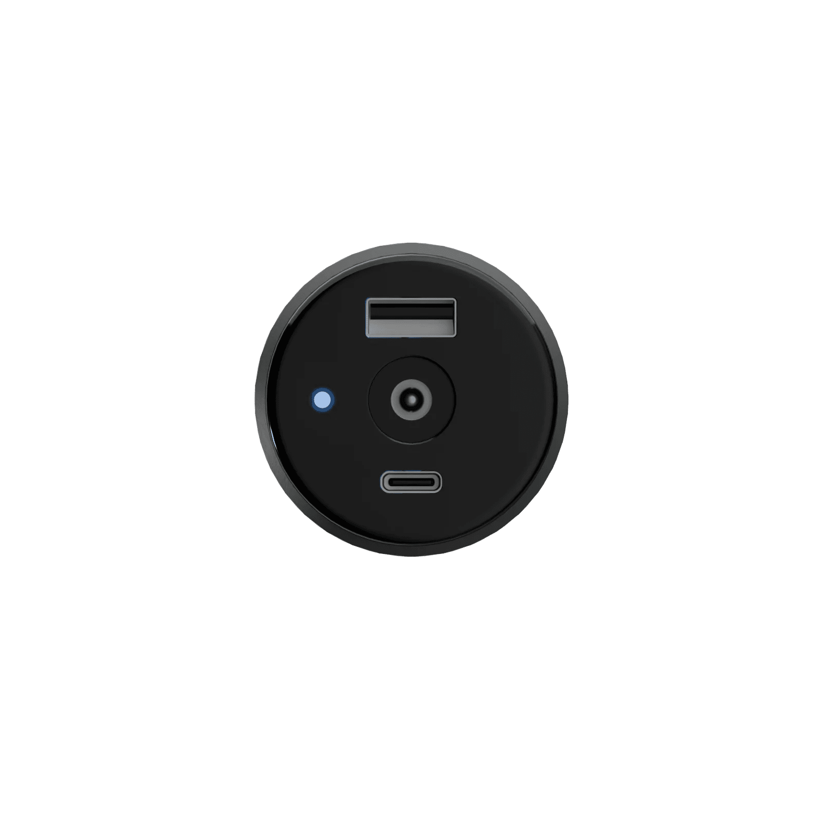 Silver 3-in-1 Starlink car charger for Mini 105W with DC, USB-C, and USB-A ports, suited for RV, truck, yacht, and outdoor camping.