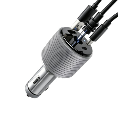 Starlink Mini Car Adapter by Guangzhou Chuangze Digital, silver gray DC step-up converter for car cigarette lighter, high-speed charging.