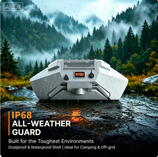 Starlink Mini 60000mAh 140W portable power bank with IP68 waterproof design, fast charging, and emergency backup station.