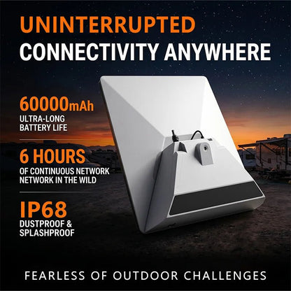 Starlink Mini portable power station with 60000mAh capacity, waterproof IP68, 140W output, suitable for outdoor camping and emergencies.
