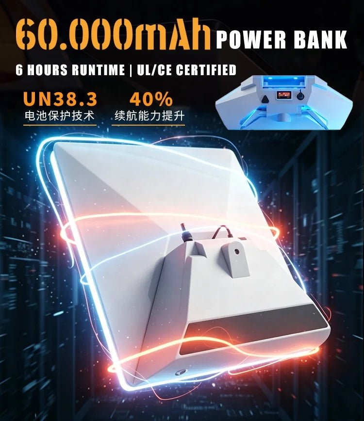 Starlink Mini Power Bank by Guangzhou Chuangze Digital, white, 222Wh, 66000mAh, IP68 water-resistant, portable with pass-through charge