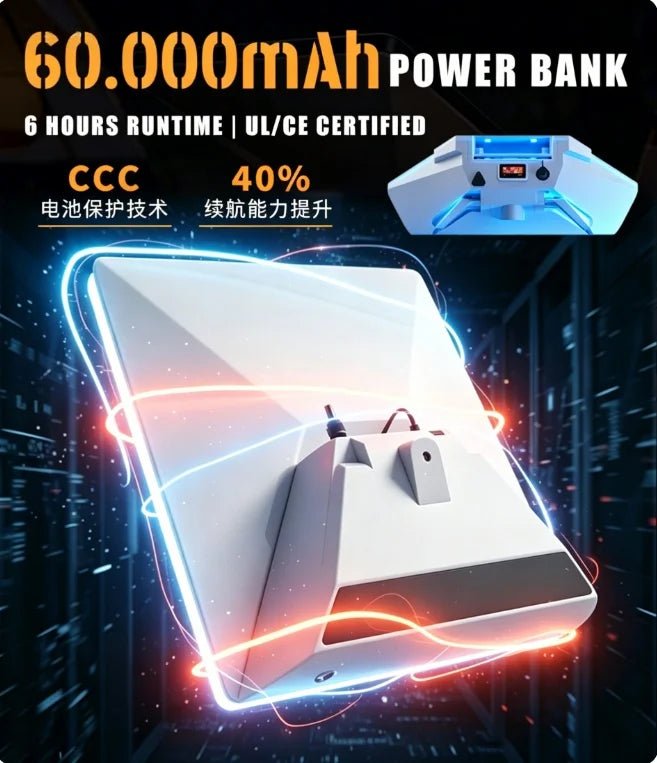 Starlink Mini Battery Pack by Guangzhou Chuangze Digital, 60,000mAh high-capacity outdoor power bank with charging features