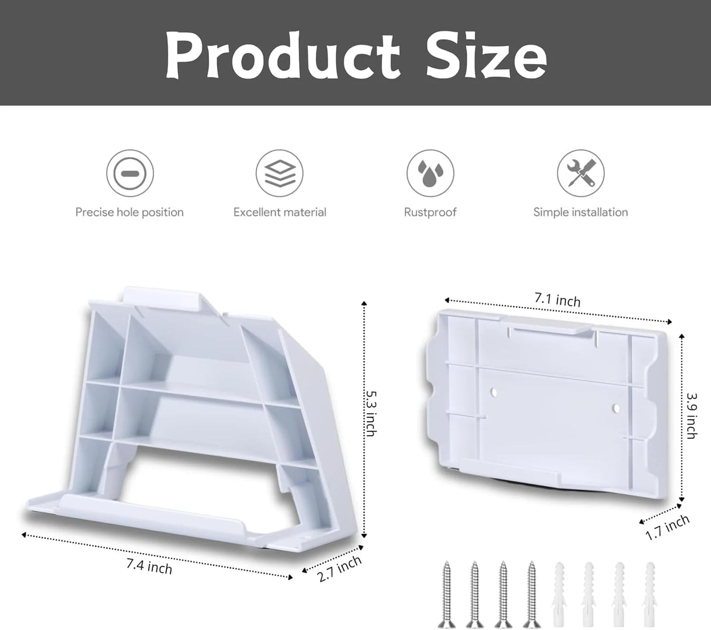 Starlink all-in-one wall mount bracket and stable holder for indoor router installation, white, by Guangzhou Chuangze Digital Technology