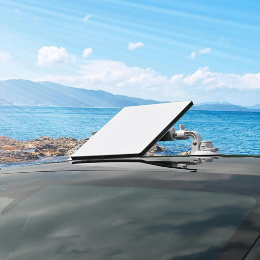 Starlink V2 suction cup mount with 360° adjustable bracket for car, RV, van, outdoor use, by Guangzhou Chuangze Digital Technology.