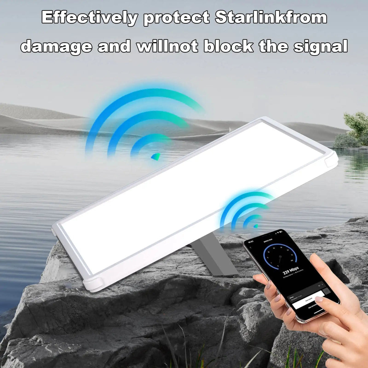 Starlink Mini durable liquid silicone cover by Guangzhou Chuangze Digital offers waterproof, lightweight, non-slip full protection.