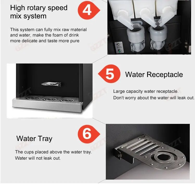 GZZT Commercial Vending Instant Beverage Machine Coffee Maker with Espresso Latte Cappuccino Mocha Hot Chocolate Americano - BACKUPMYFILESNOW