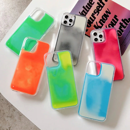 Luminous Glitter Quicksand Phone Case in Plastic