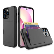FDTCYDS for iPhone 16 Pro Max Case with Card HolderCredit Card Slot Protective Wallet Case - Black