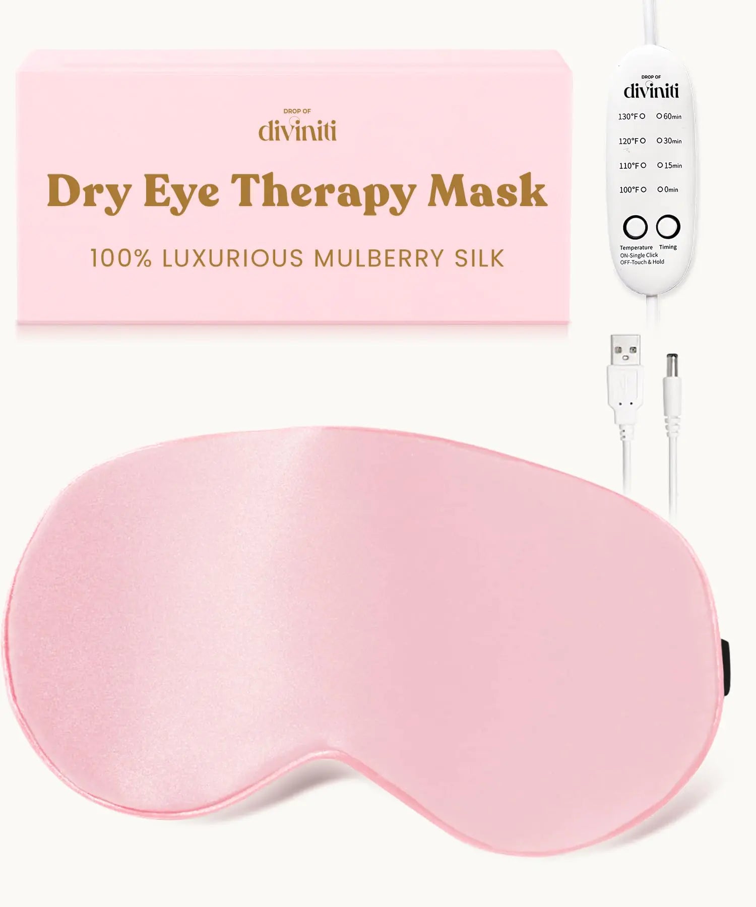Heated Eye Mask for Dry Eye Relief - Stye Eye Treatment Sinus Eyemask Electric Eye Mask for Dry Eyes Moist Heat Dry Eye Masks with Moist Heat Warming Compress Eye Mask - Warm Compress - DiviniTi