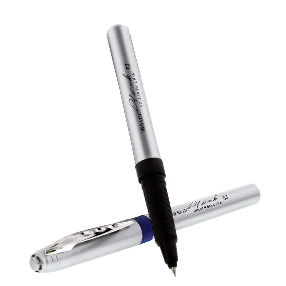 York Assorted Color Rollerball Pen w/ Grip (3/Pack)