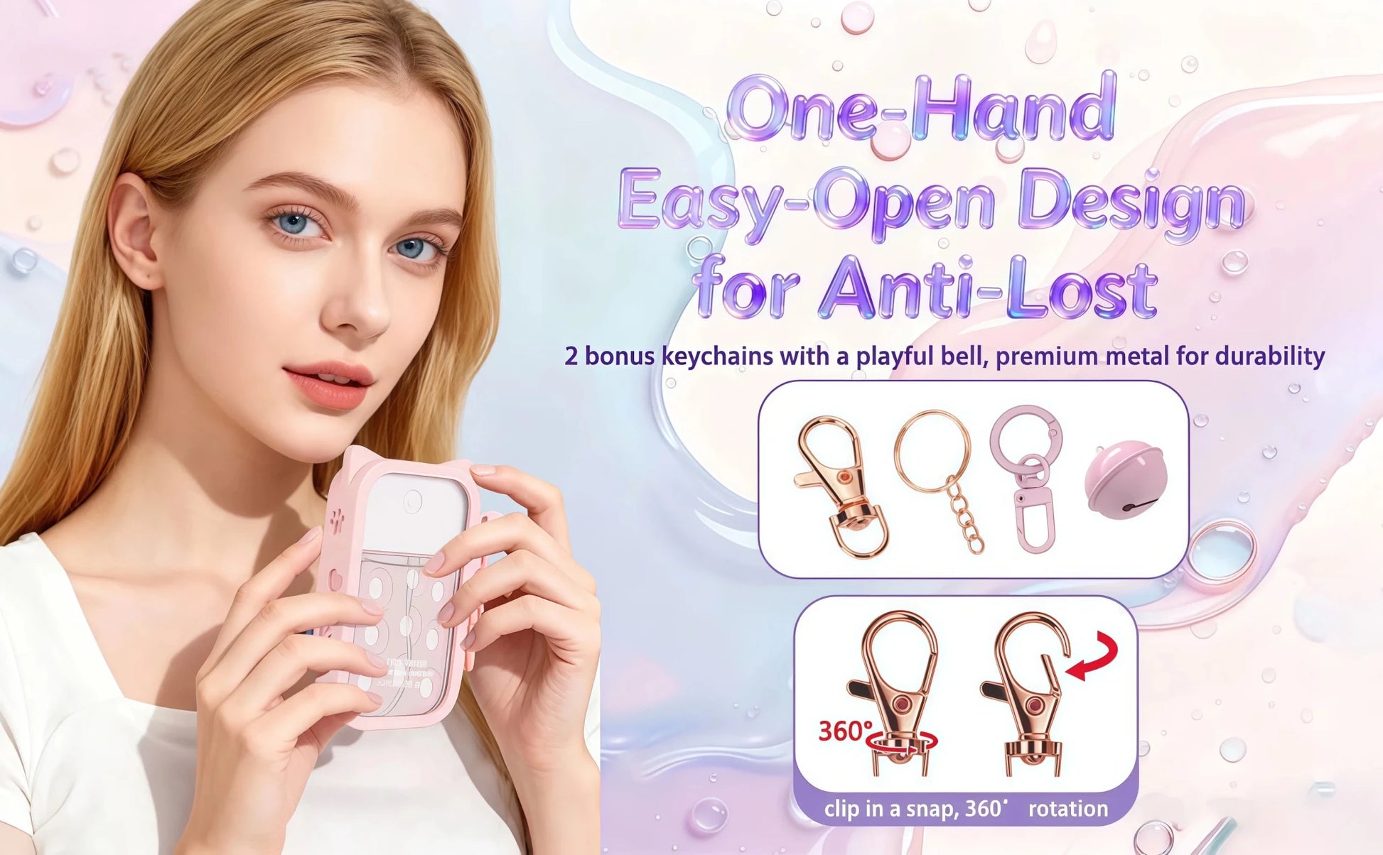 Hand Sanitizer Mist Case 1FL. OZ., Protective and Stylish Hand Sanitizer Spray Accessory, Silicone Case with Keyring，Portable - BACKUPMYFILESNOW