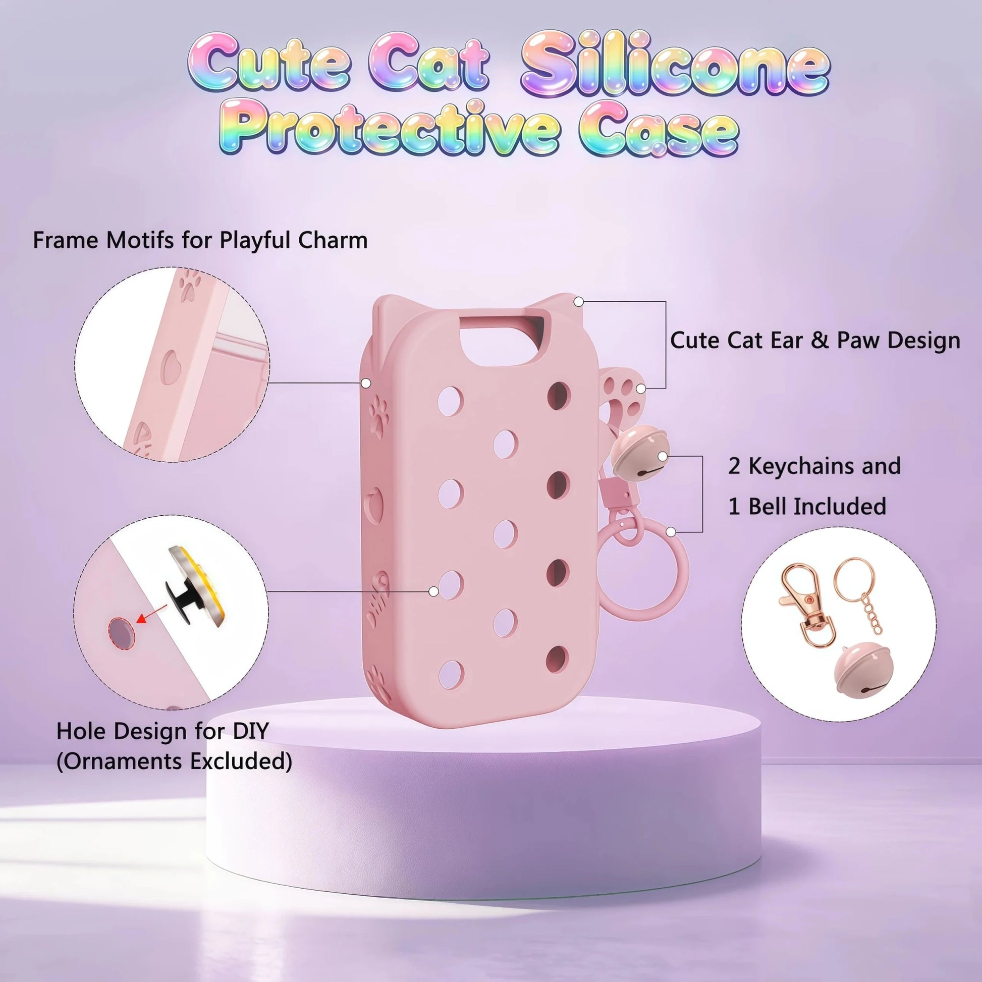 Hand Sanitizer Mist Case 1FL. OZ., Protective and Stylish Hand Sanitizer Spray Accessory, Silicone Case with Keyring，Portable - BACKUPMYFILESNOW