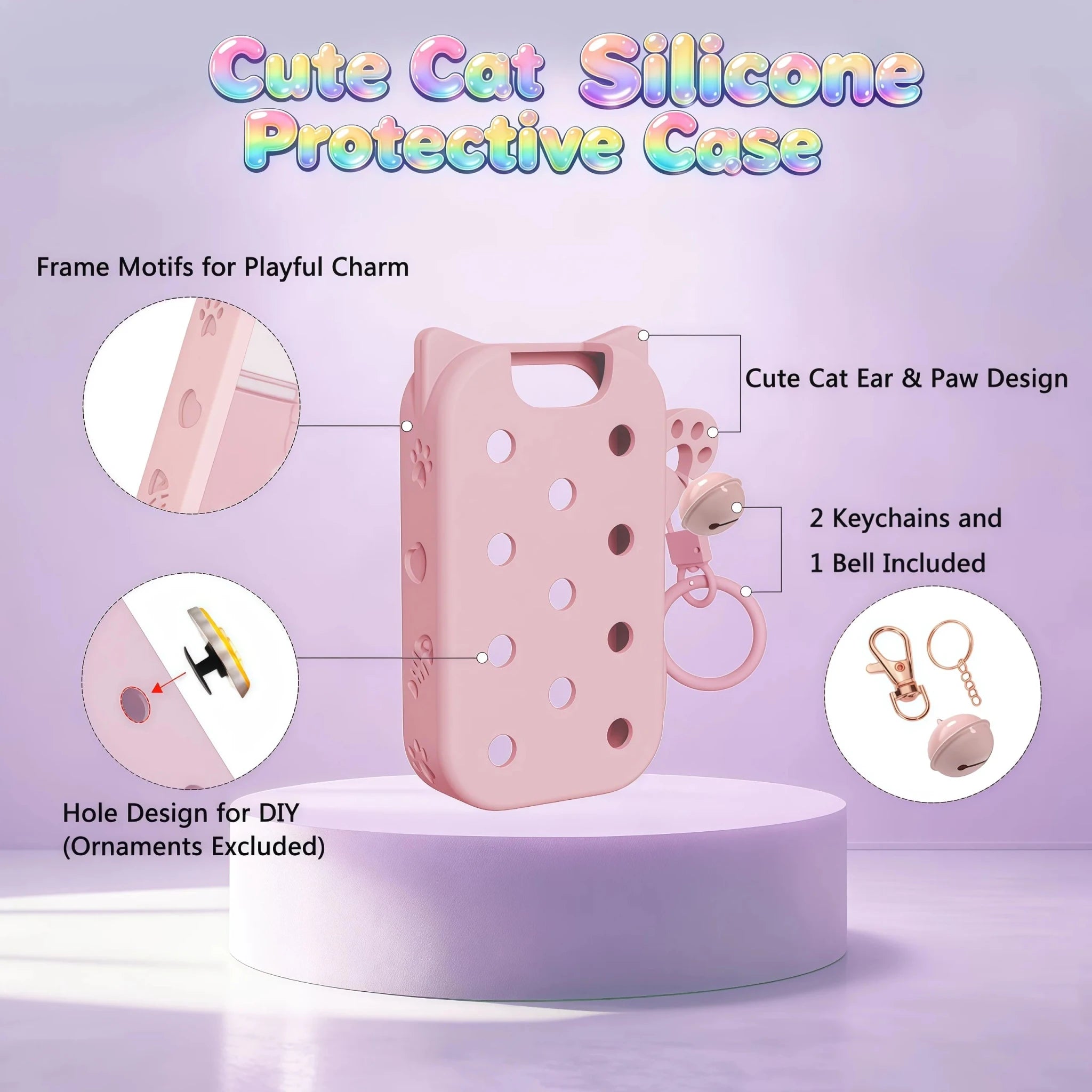 Hand Sanitizer Mist Case 1FL. OZ., Protective and Stylish Hand Sanitizer Spray Accessory, Silicone Case with Keyring，Portable - BACKUPMYFILESNOW