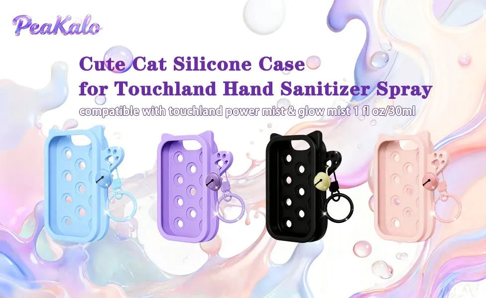 Hand Sanitizer Mist Case 1FL. OZ., Protective and Stylish Hand Sanitizer Spray Accessory, Silicone Case with Keyring，Portable - BACKUPMYFILESNOW